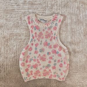 Floral Kitted Vest